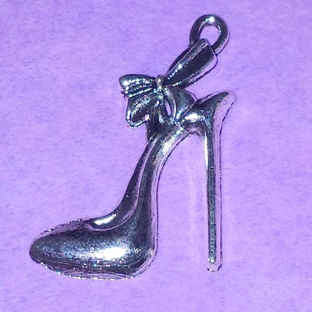 Silver High Heel Charm
